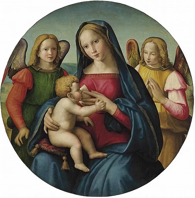 La Madonna col Bambino e angeli adoranti